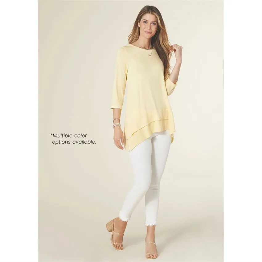 Double Layer Tunic - Pale Yellow - Final Sale