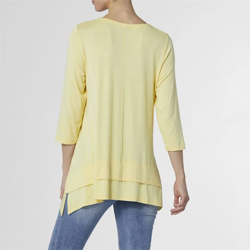 Double Layer Tunic - Pale Yellow - Final Sale