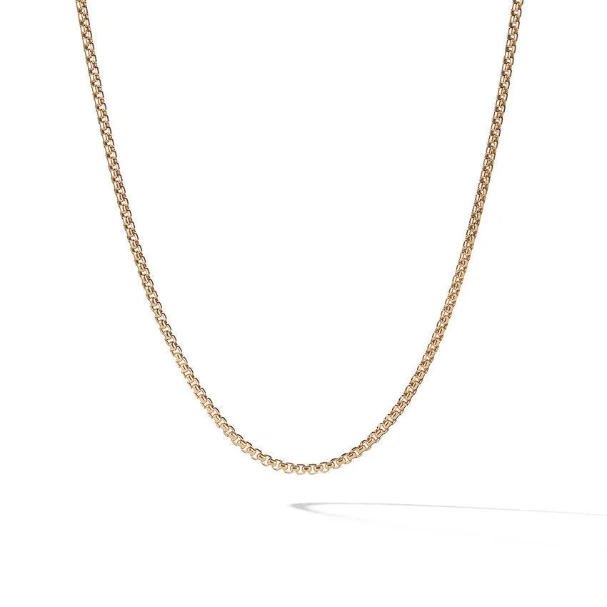 DY Box Chain Necklace in 18k Yellow Gold, 2.7mm