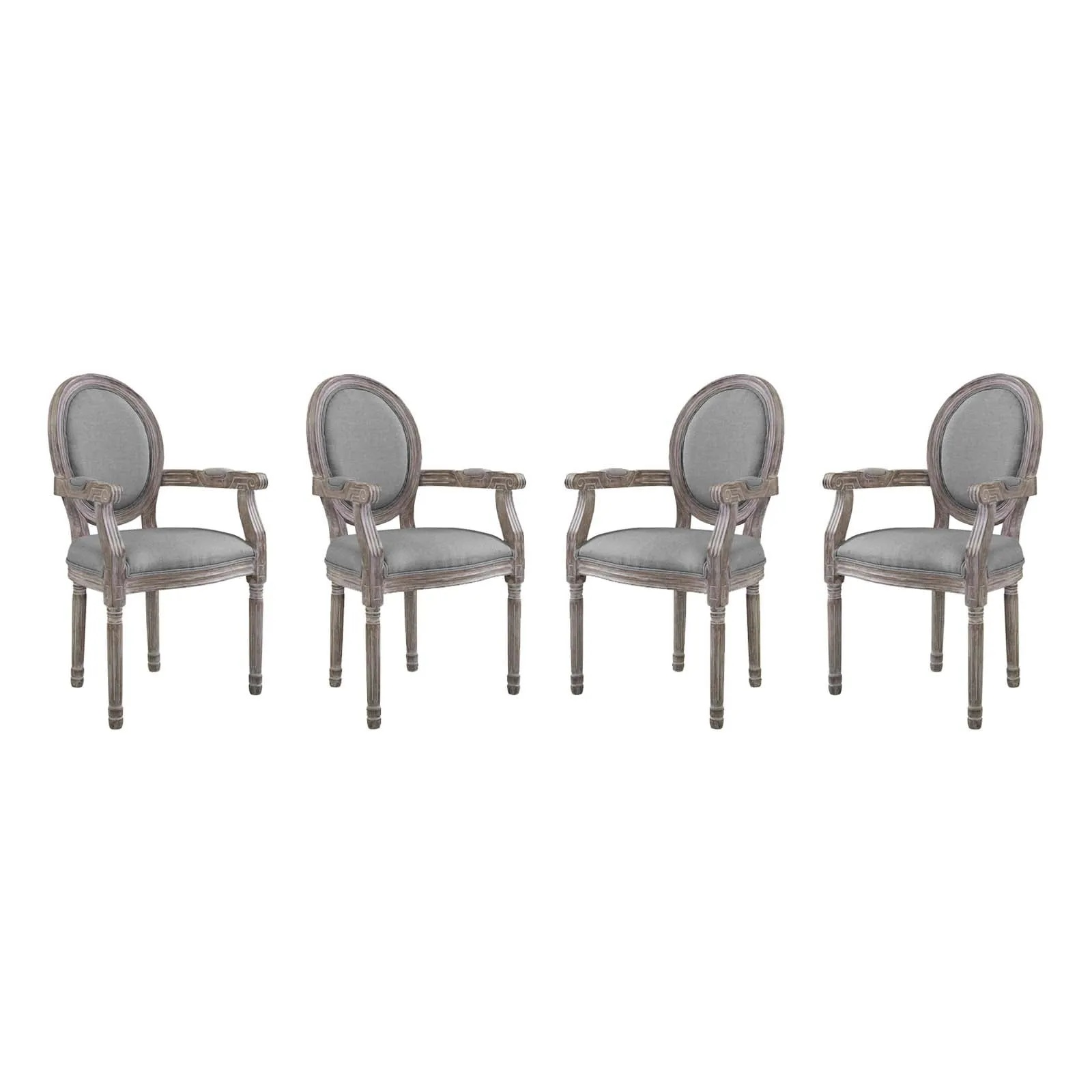 Emanate Dining Armchair Upholstered Fabric Set of 4