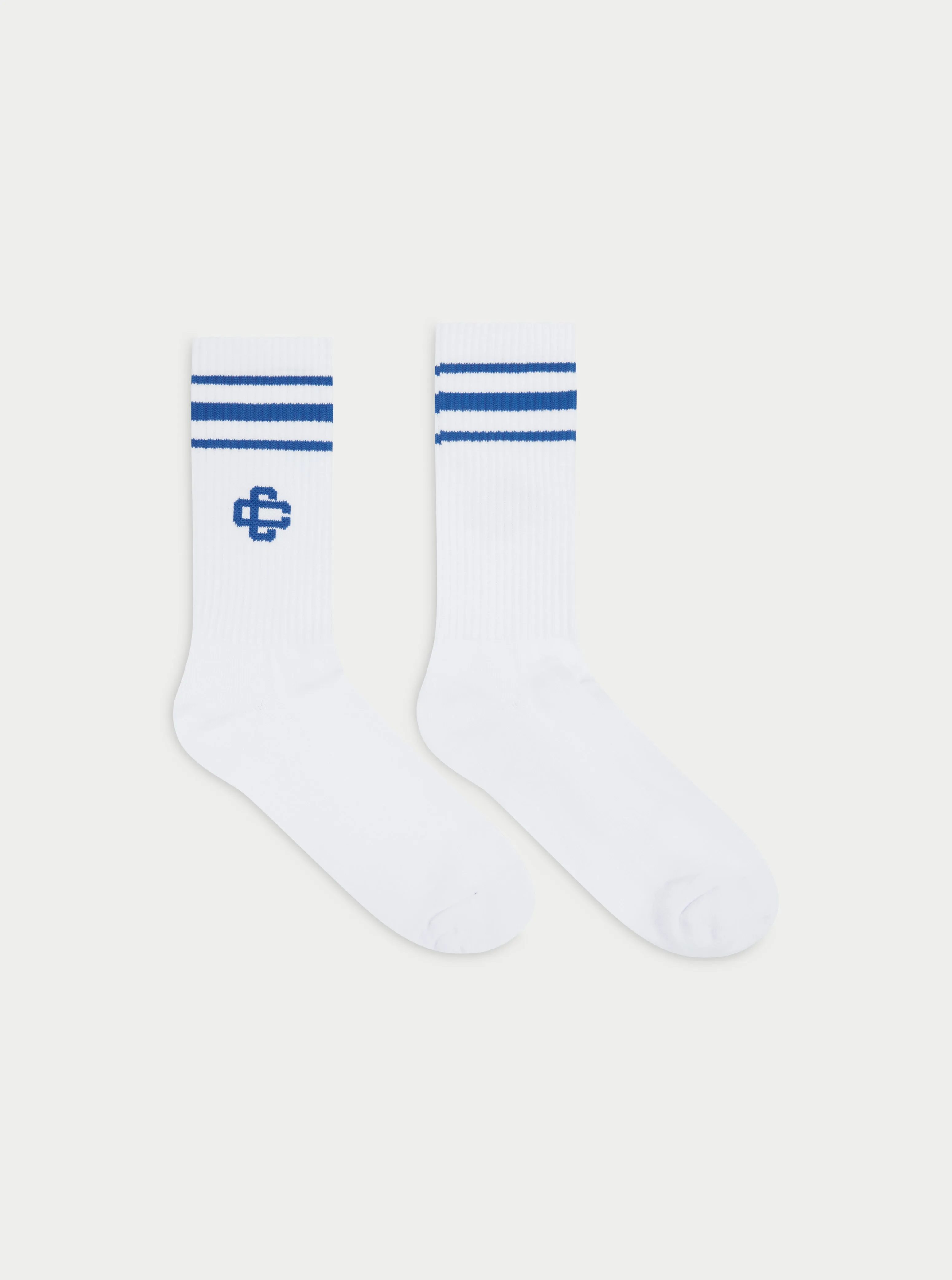 EMBLEM STRIPE SPORTS SOCK - BLUE