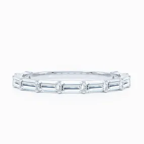 Emerald Cut Stackable Wedding Band