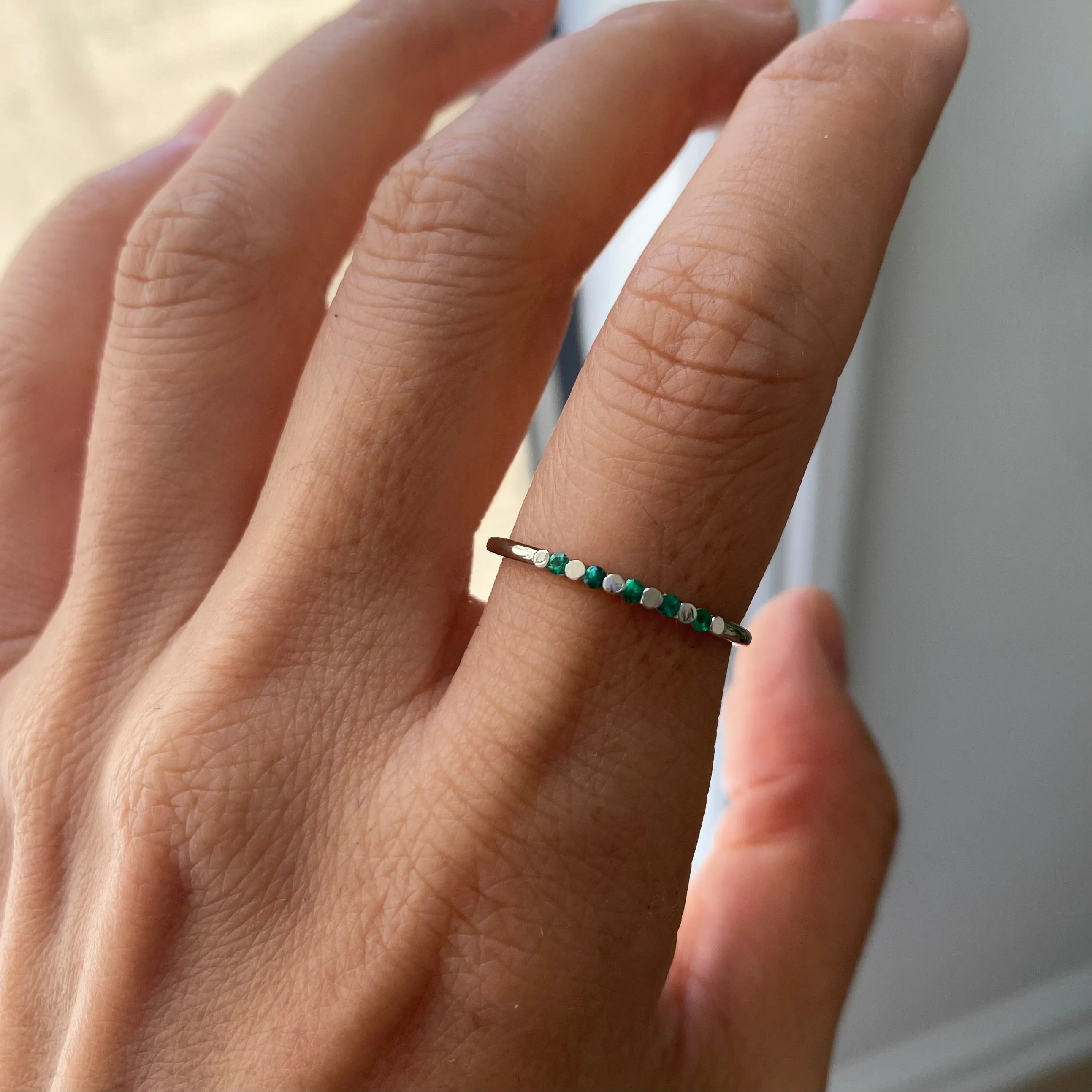 Emerald Pizzicato Ring