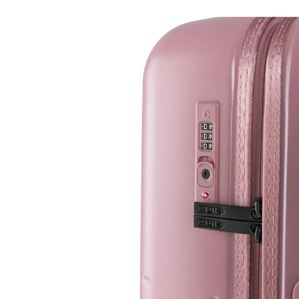 Epic Spin - 3 Piece Hardside Luggage Set - Pink