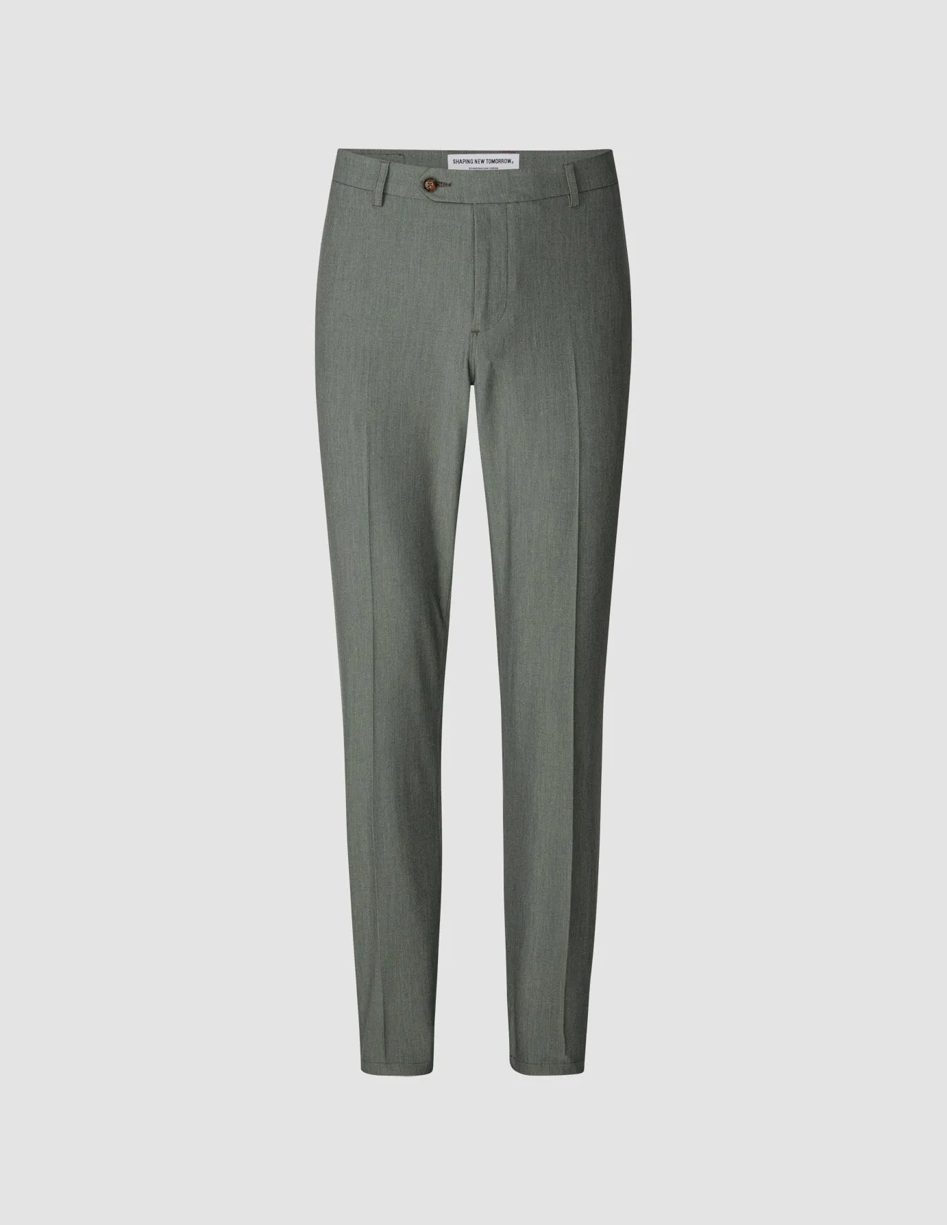 Essential Suit Pants Regular Green Melange