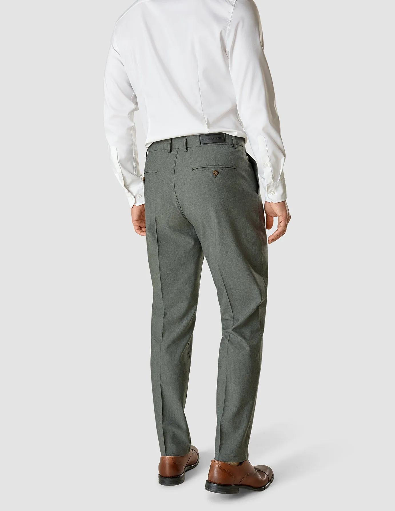 Essential Suit Pants Regular Green Melange