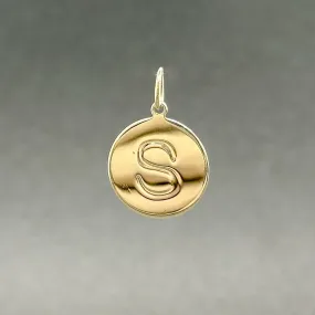 Estate 14K Y Gold S Disc Charm