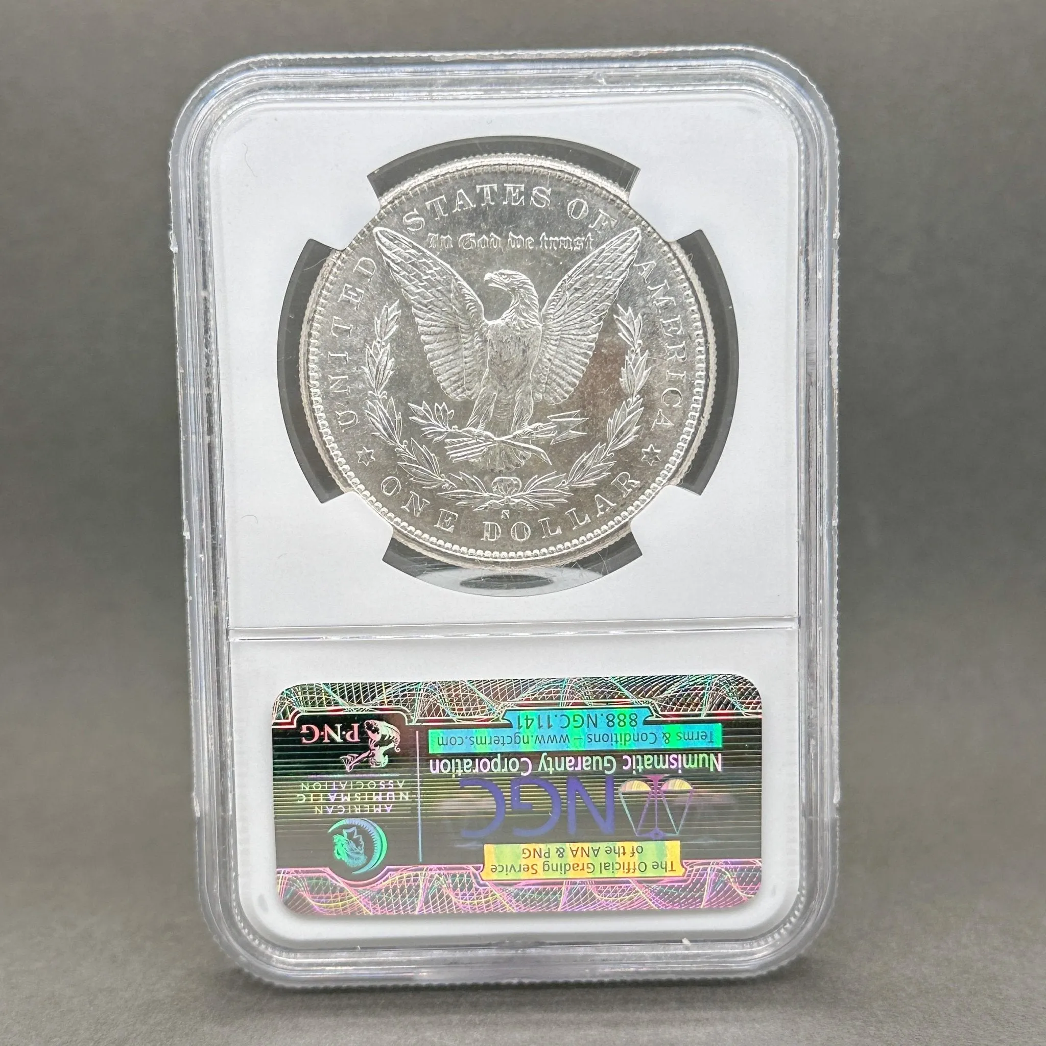 Estate 1881 0.900 Fine Silver Morgan Dollar NGC MS65