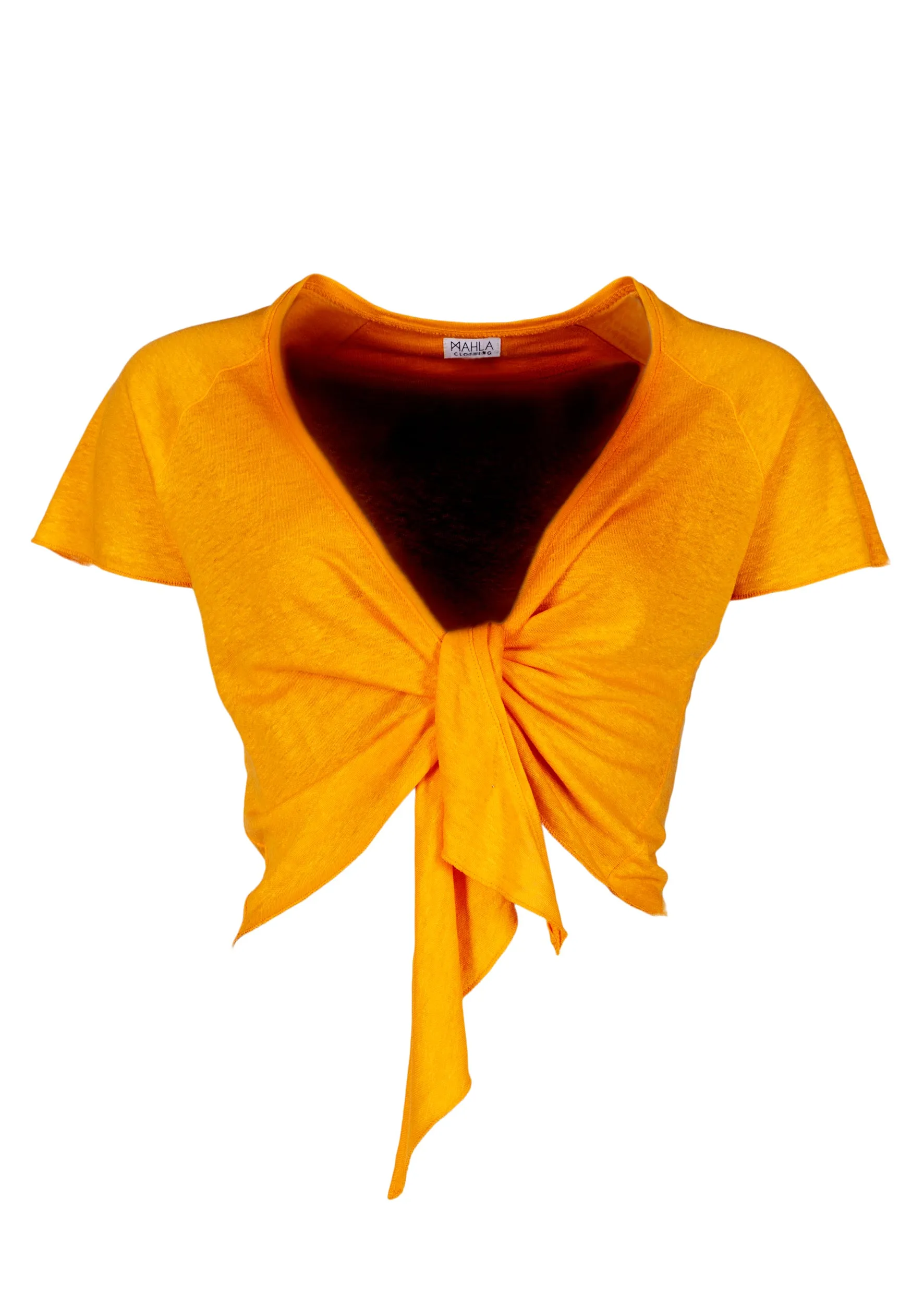 Evike Knot Top Tangerine Orange