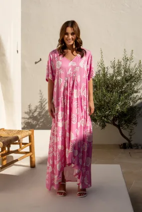 FINAL SALE Peak Maxi Dress in Fuchsia Parfait