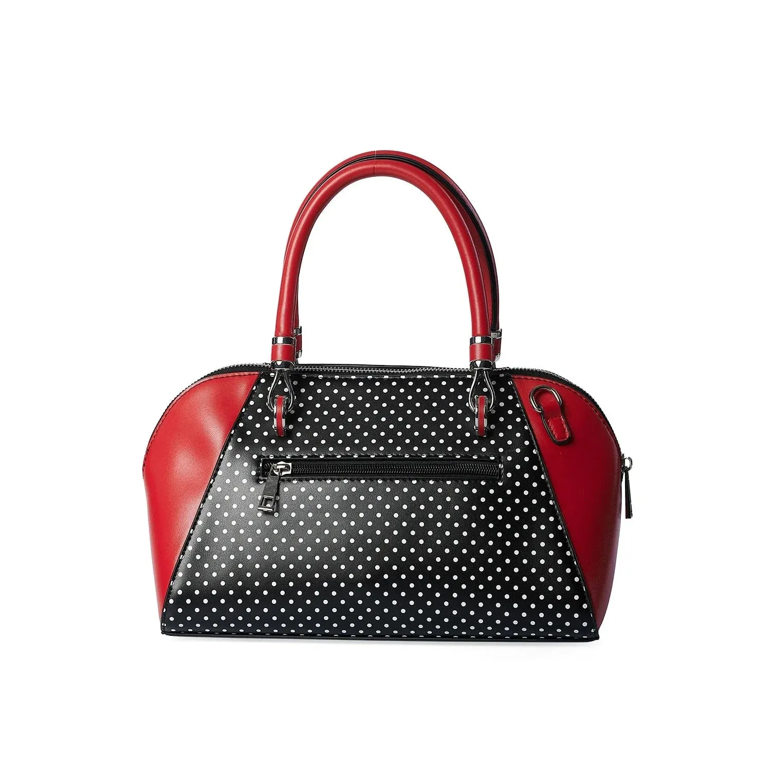 Firey Cherry Motif Red and Black Handbag