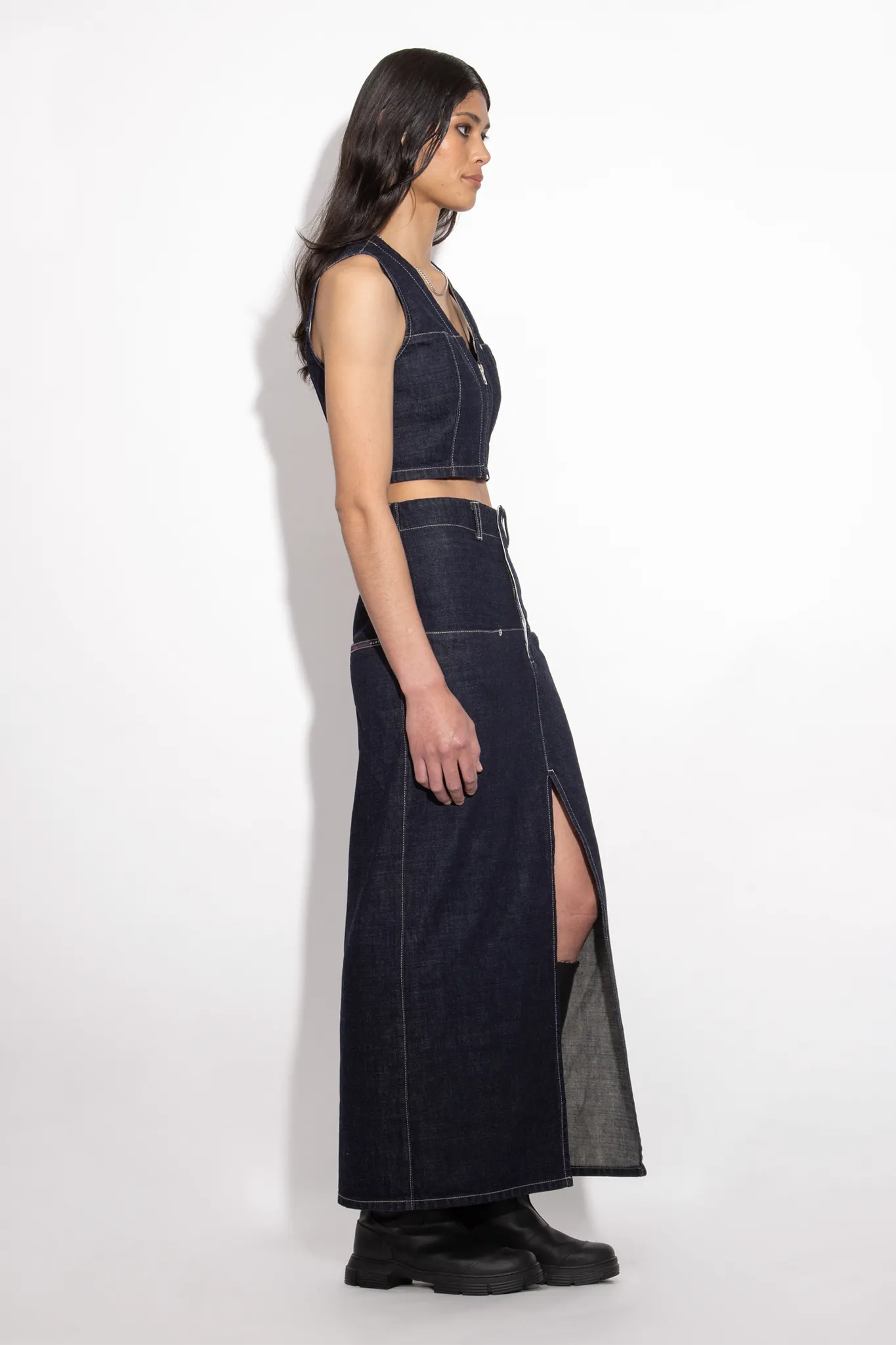 Flatliner Maxi Skirt | Indigo