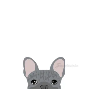 Frenchie Sticker | Frenchiestore |  Blue Brindle French Bulldog Car Decal