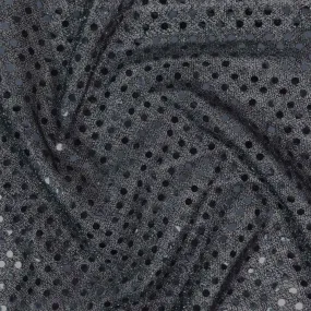 FS585_1 Black Poly Jersey 3MM Sequins