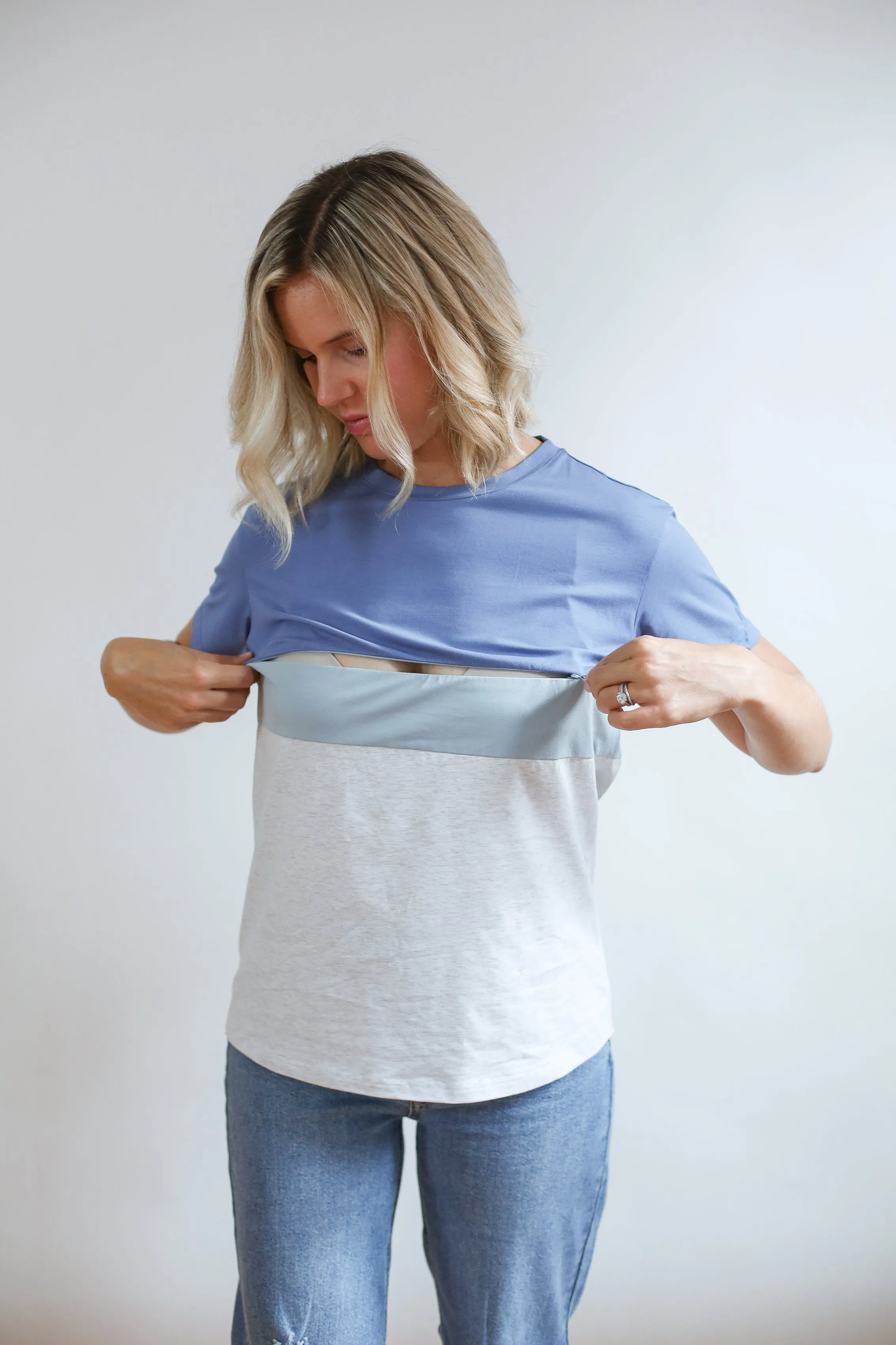 Full Zip Breastfeeding Tee