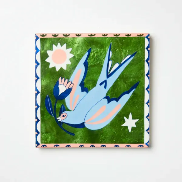 Gardienne Bird Wall Tile - Green