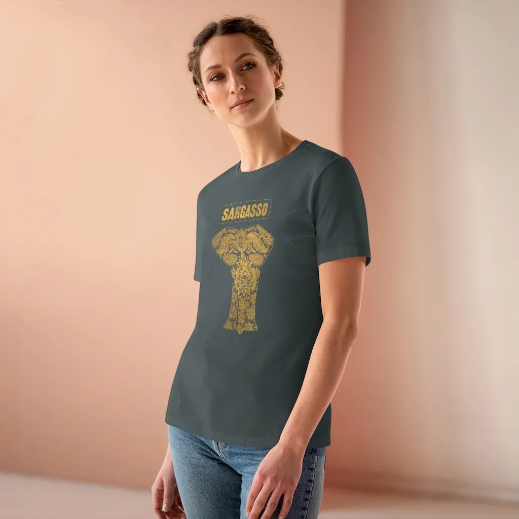 Gold Holistic Elephant, Women's Premium Tee