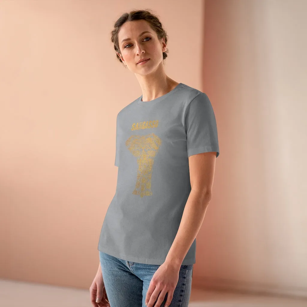 Gold Holistic Elephant, Women's Premium Tee