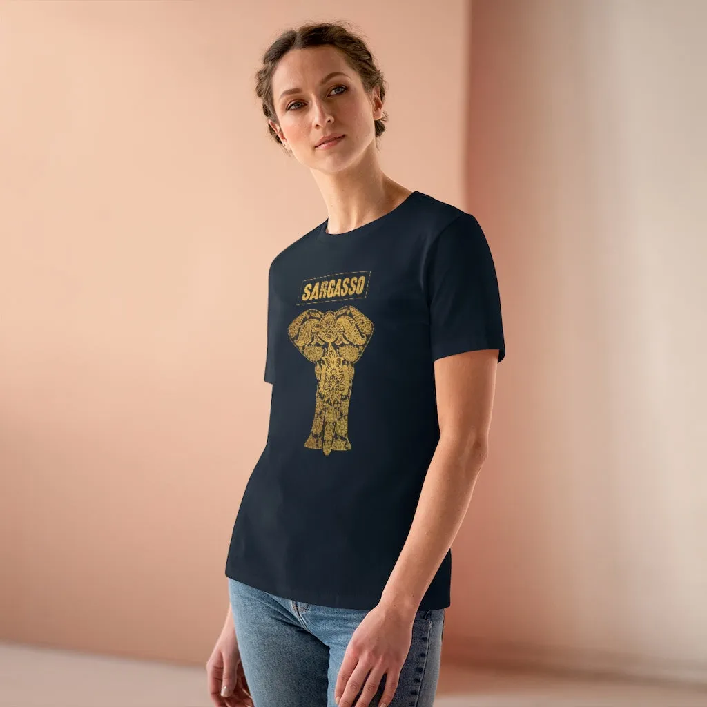 Gold Holistic Elephant, Women's Premium Tee