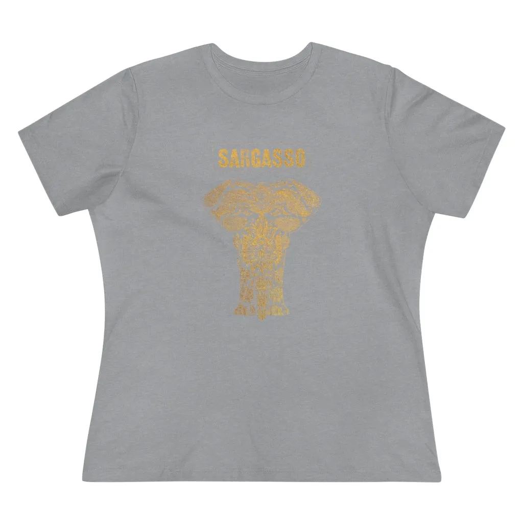 Gold Holistic Elephant, Women's Premium Tee