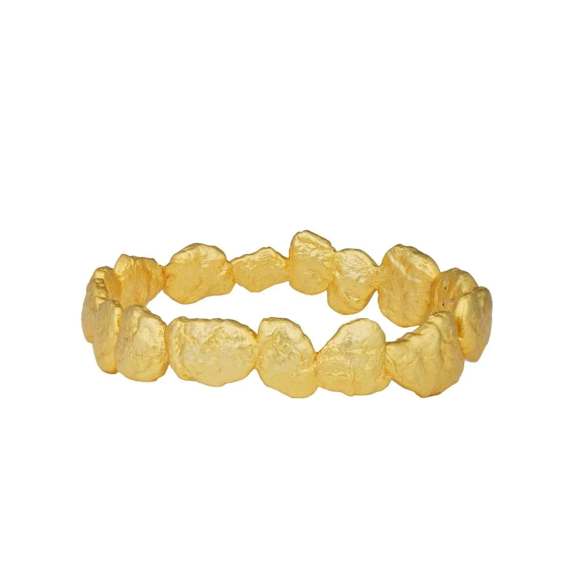 Gold Nuggets Goldtone Bangle