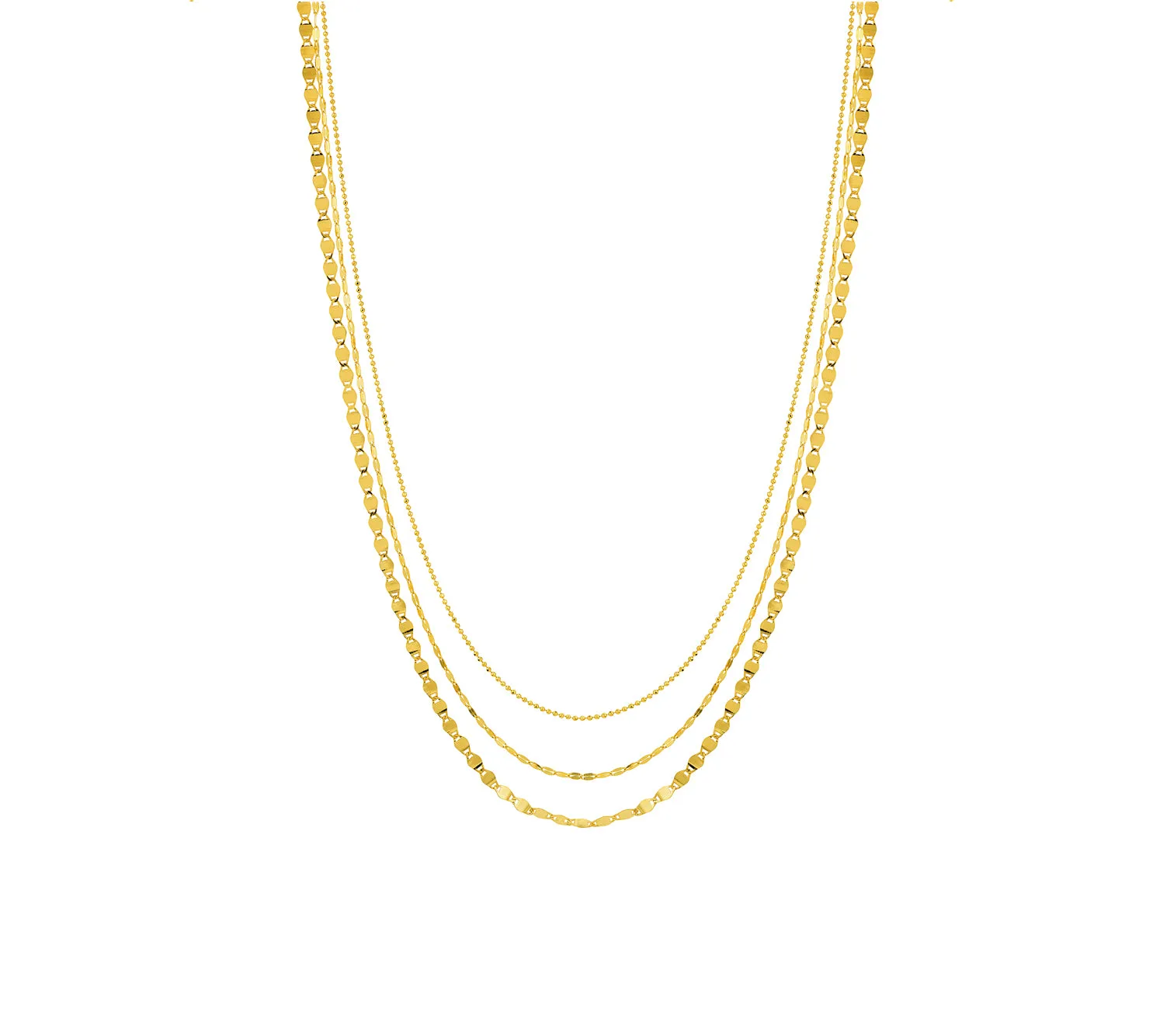 Gold Triple Strand Necklace