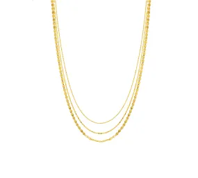 Gold Triple Strand Necklace