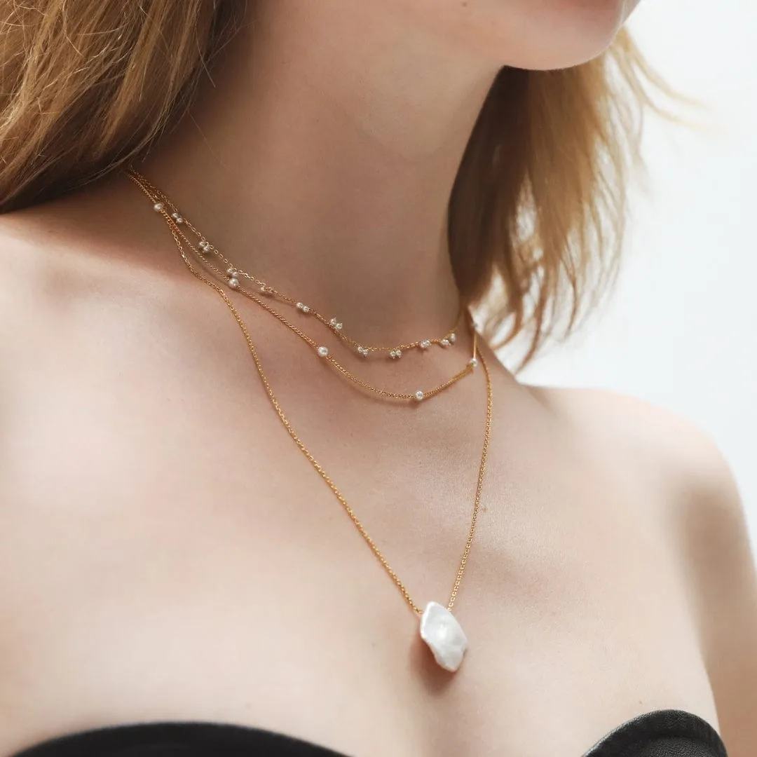 Gold Vermeil Chain with Freshwater Pearl Pendant