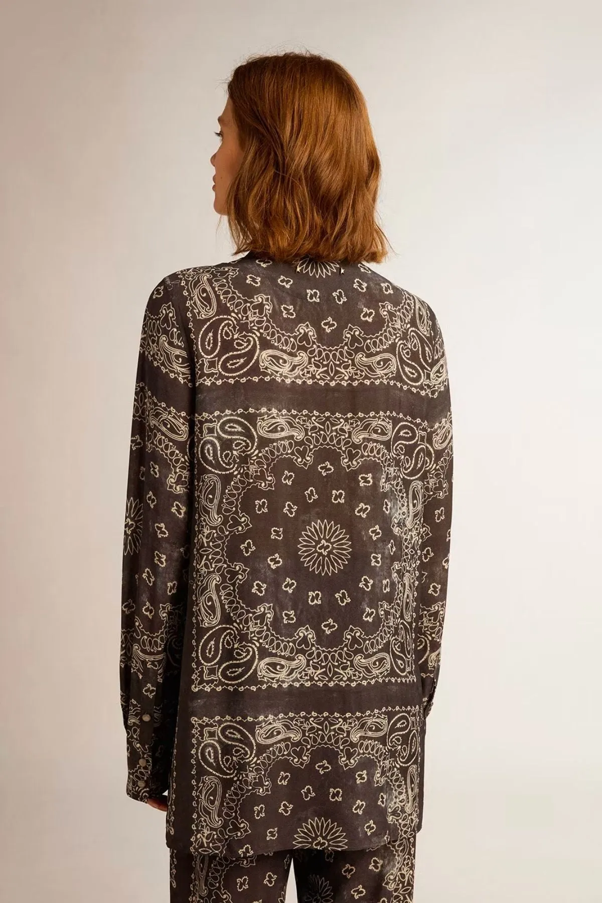 Golden Goose Paisley Print Pyjama Shirt - Anthracite