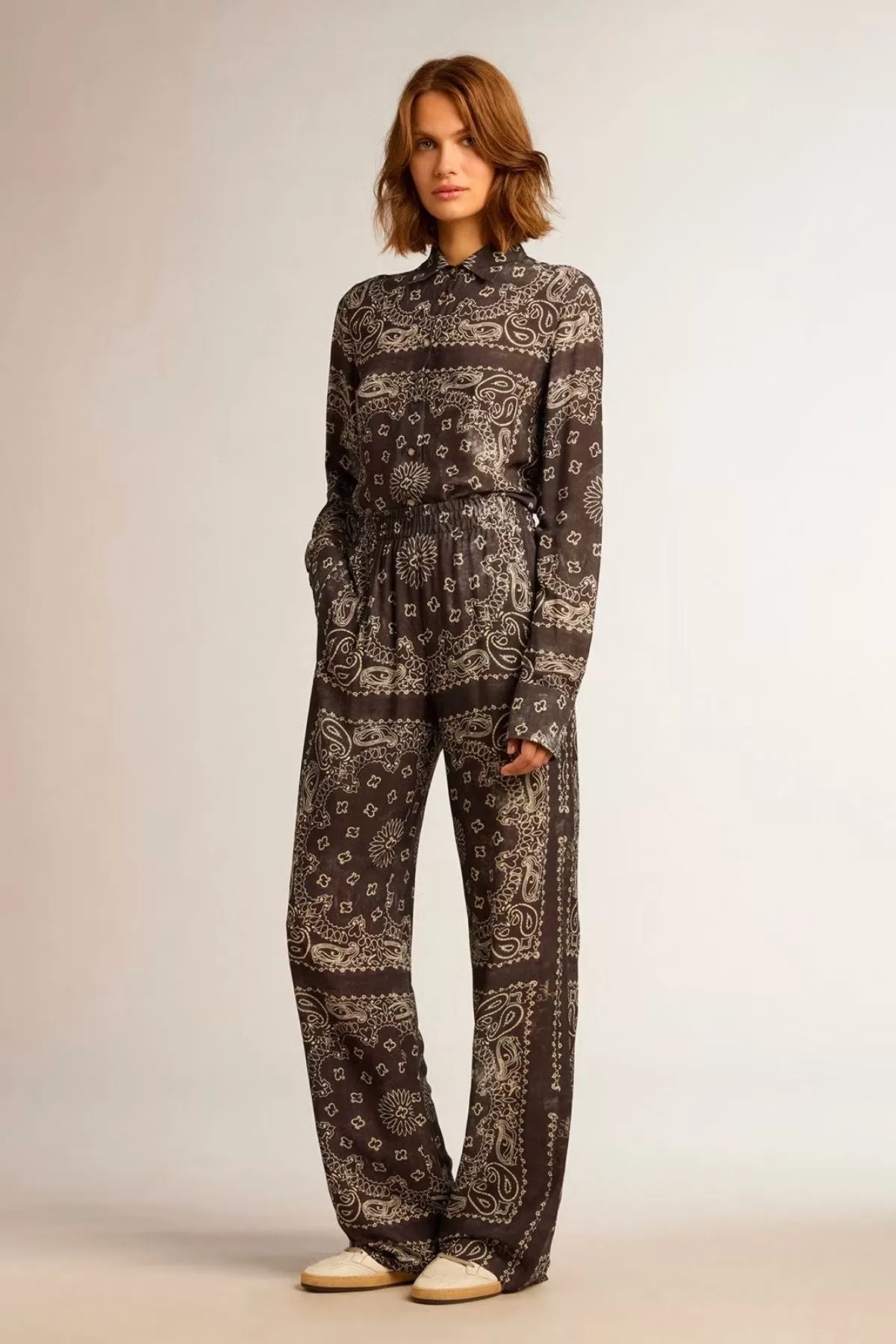 Golden Goose Paisley Print Pyjama Shirt - Anthracite