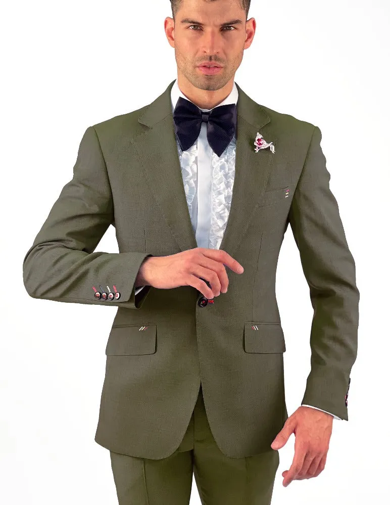 Green Suit for Men - Prom Suits - Matteo Olive Green