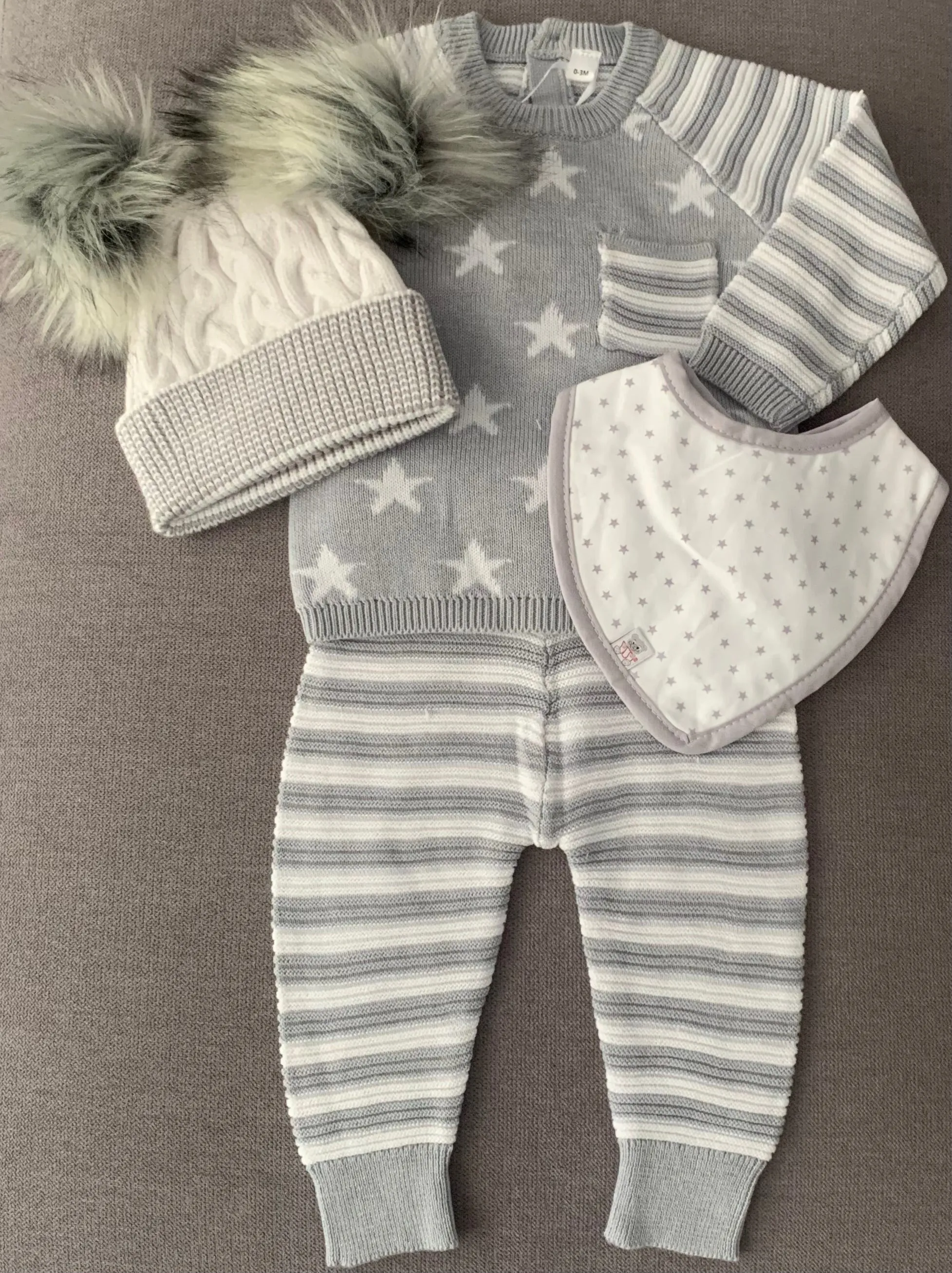 Grey Knitted Bundle Set