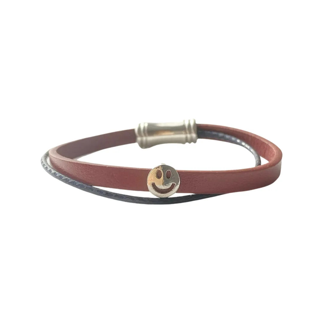 Happy Smile Magnetic Leather Bracelet