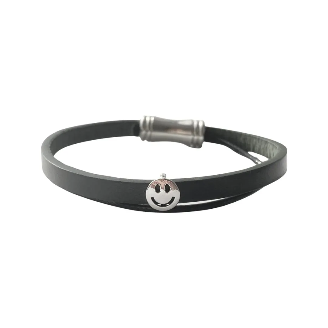 Happy Smile Magnetic Leather Bracelet