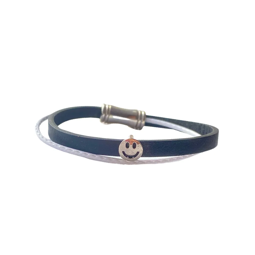 Happy Smile Magnetic Leather Bracelet