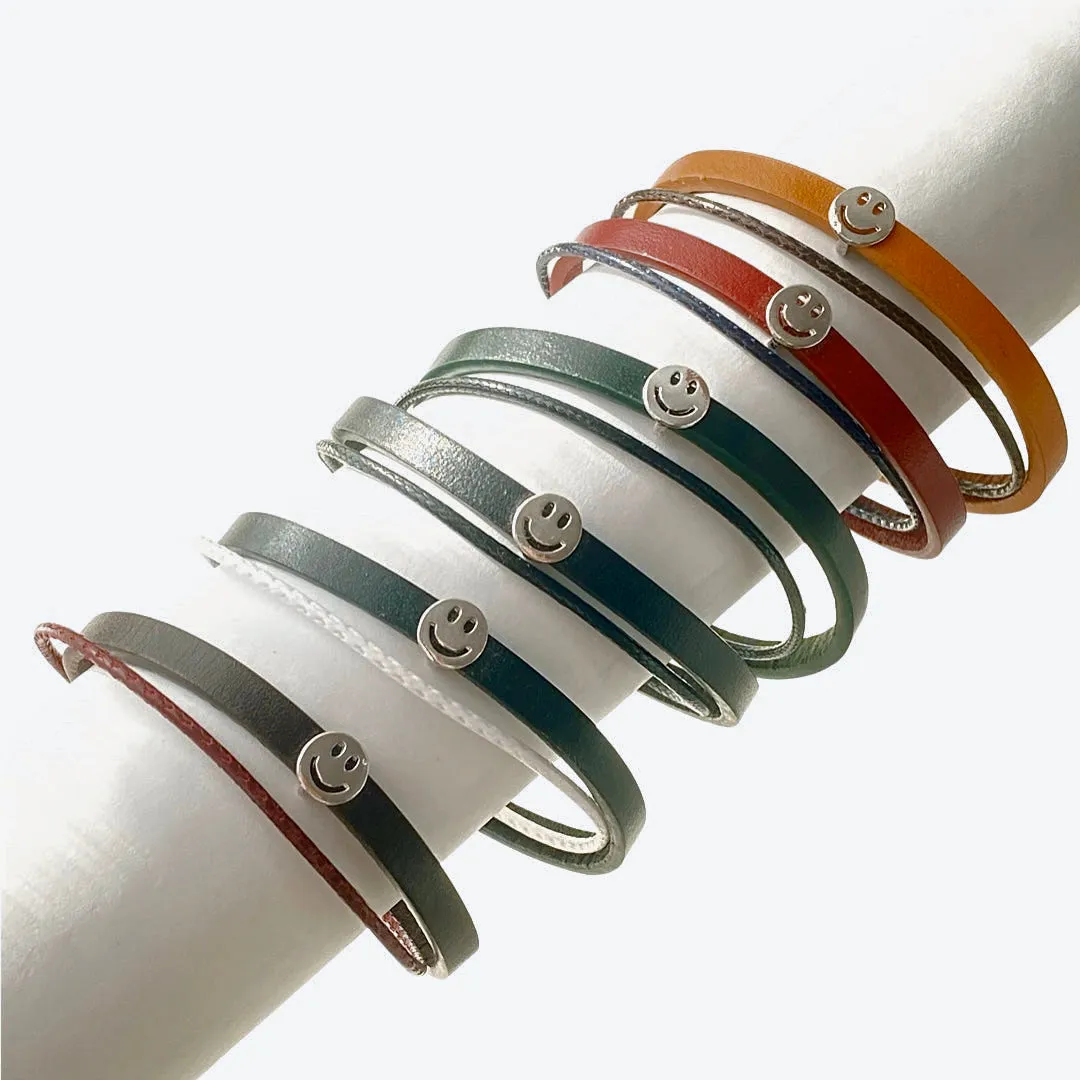 Happy Smile Magnetic Leather Bracelet