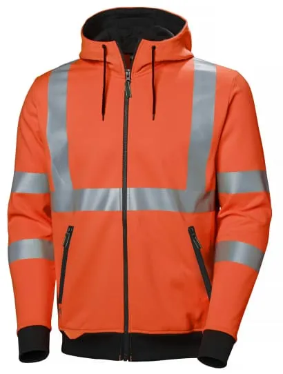 Helly Hansen HH Workwear Add vis Zip Hoody Hi Vis Class 3 Hoodie- 79094