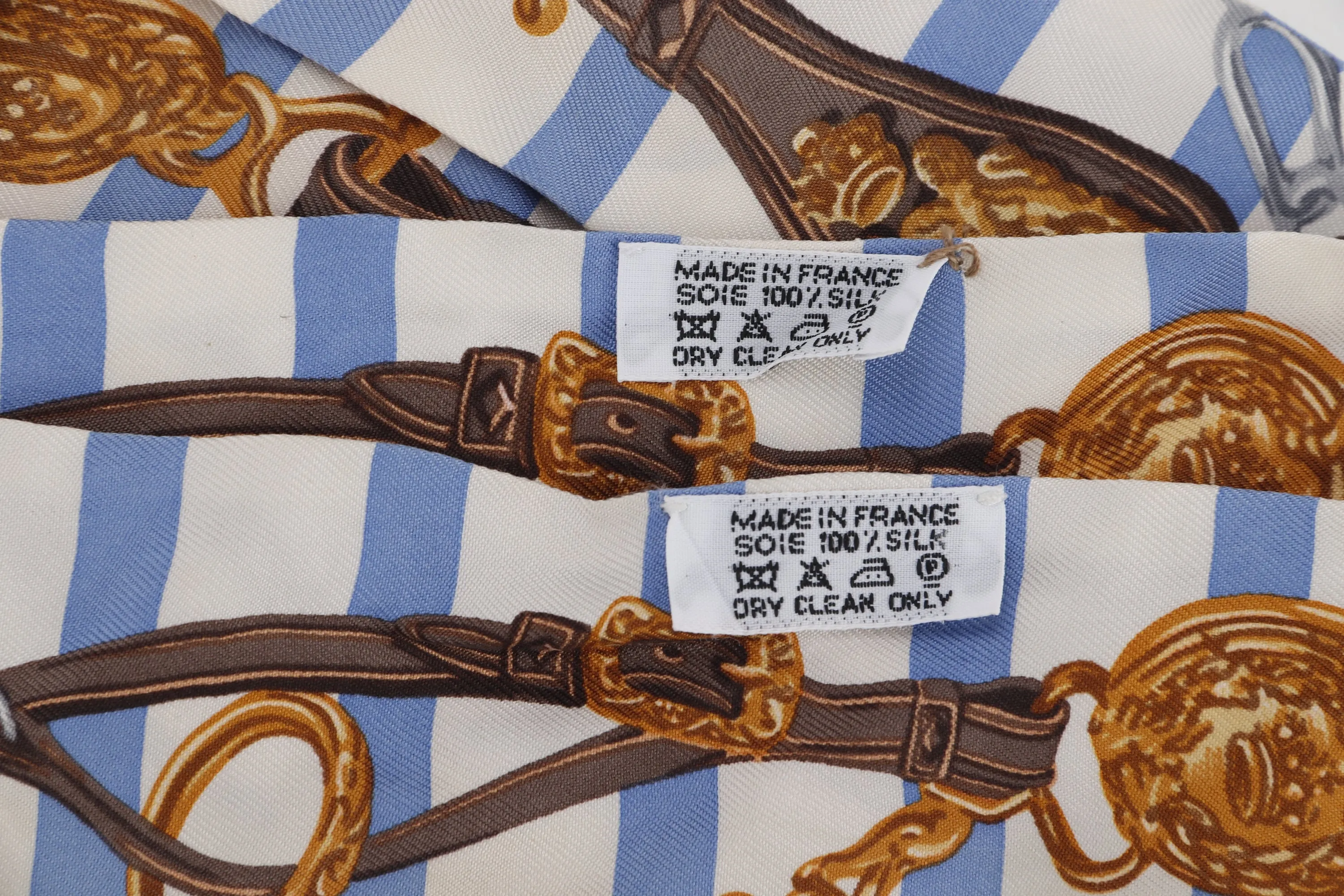 HERMES TWILLY CHAIN BELT BLUE WHITE STRIPE, NO BOX