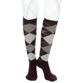 Horze Argyle Preppy Coolmax Socks (Brown)