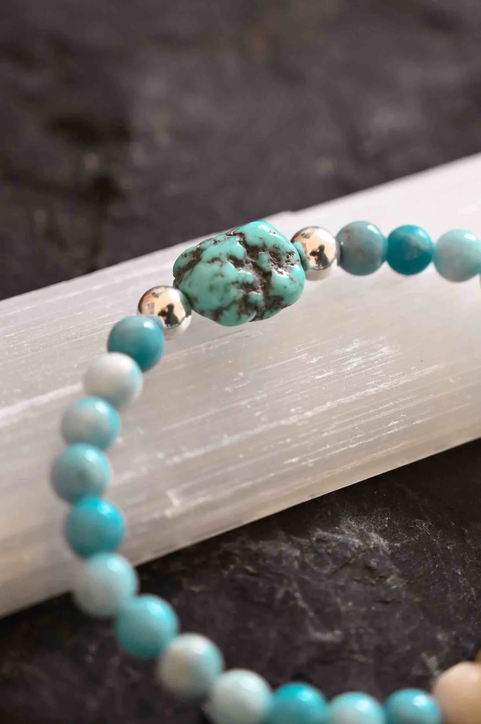 I Am What I Choose To Be Larimar Bracelet