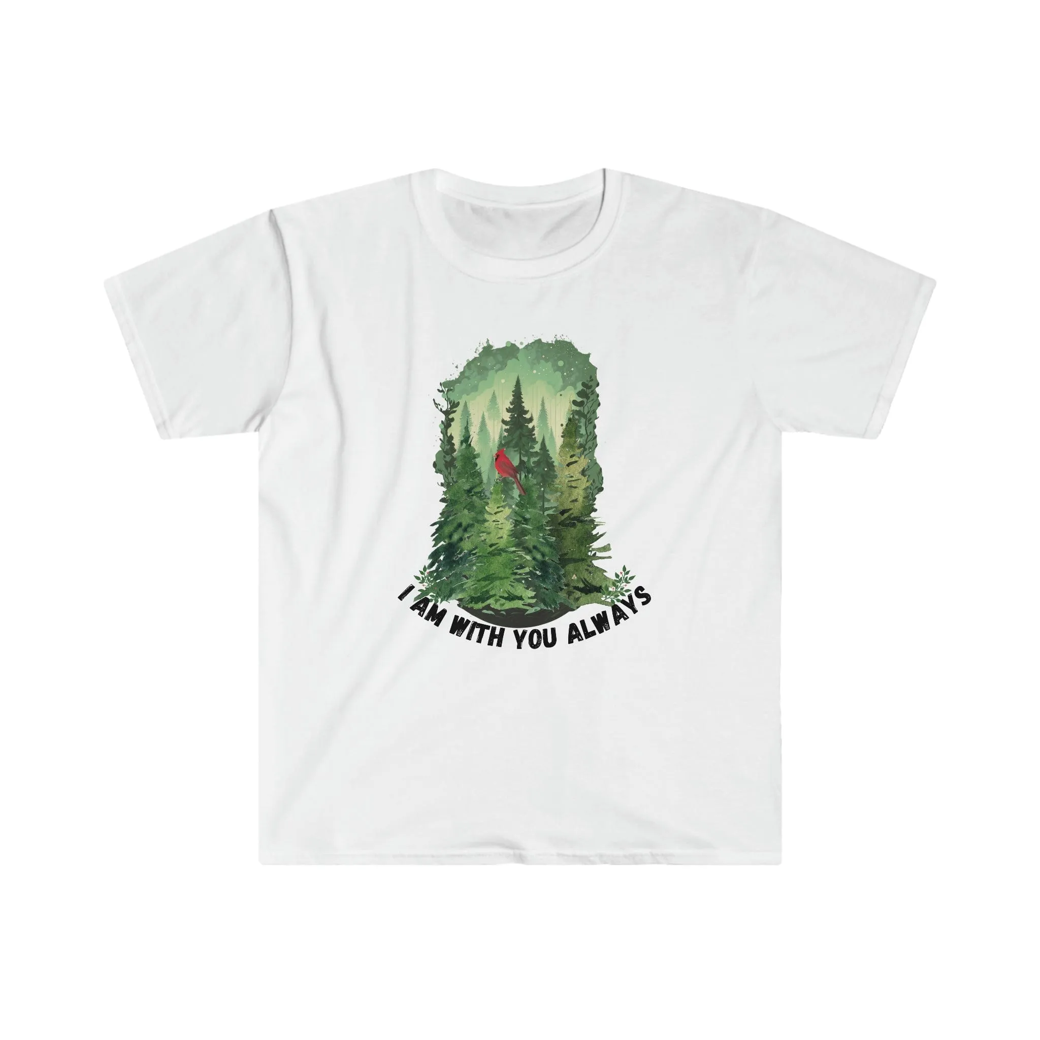 I am with you Always Trees - Unisex Softstyle T-Shirt