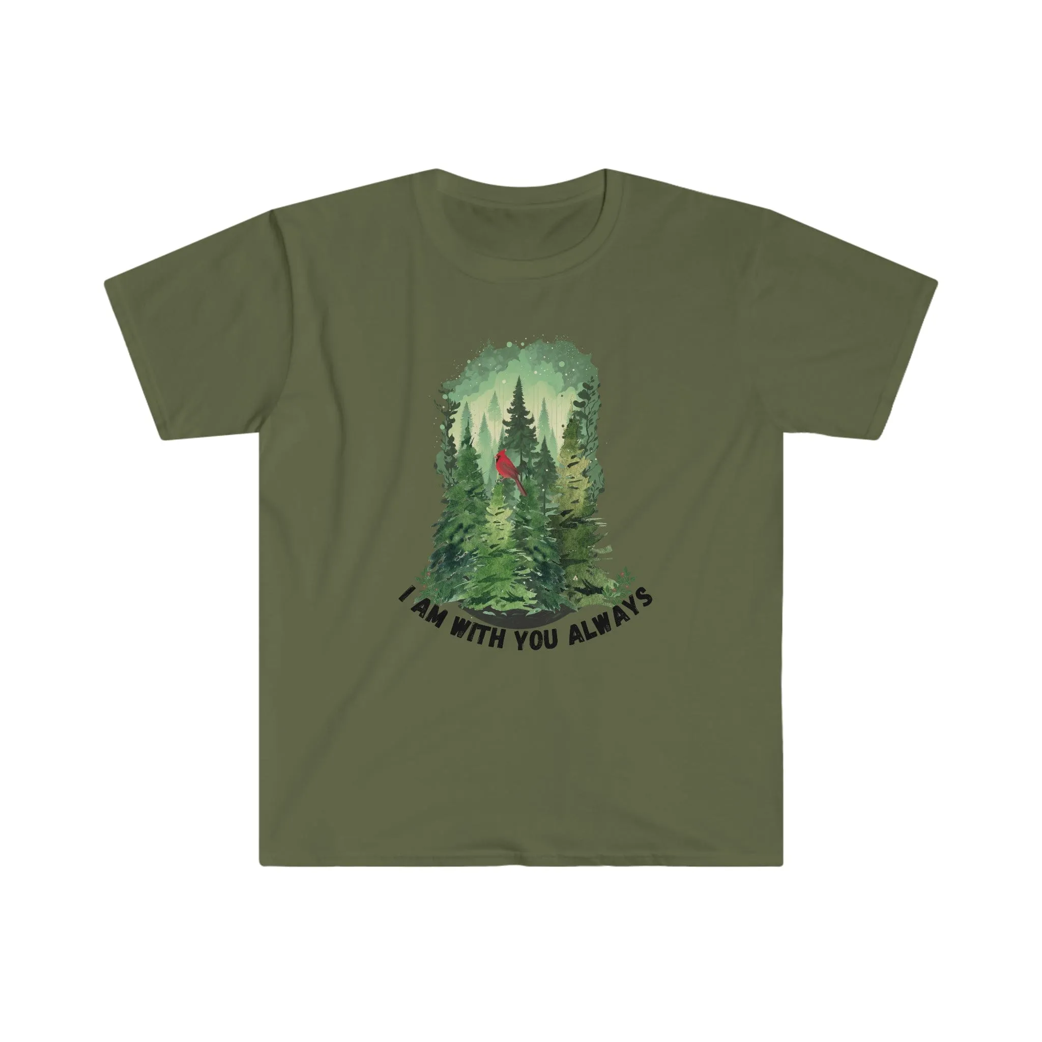 I am with you Always Trees - Unisex Softstyle T-Shirt