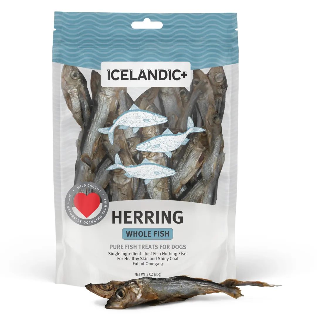 Icelandic  Herring Whole Fish Dog Treats - 3oz