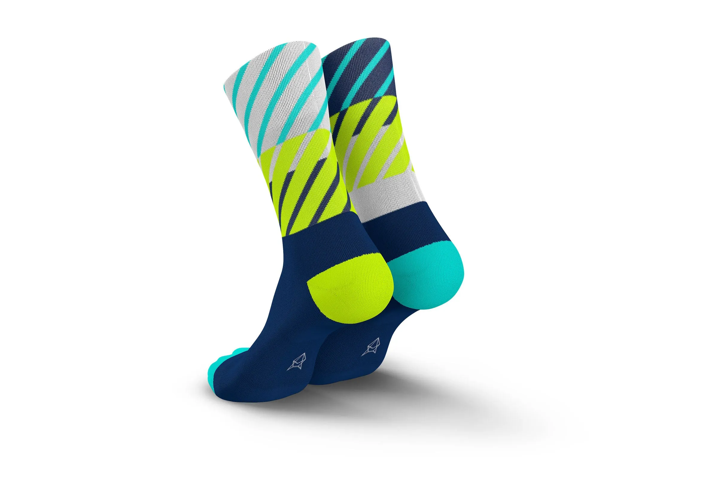 INCYLENCE Running Sock Diagonals Navy Canary