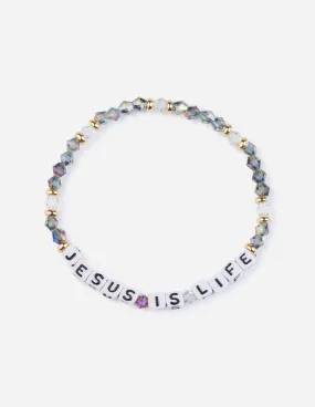 Jesus is Life Letter Bracelet