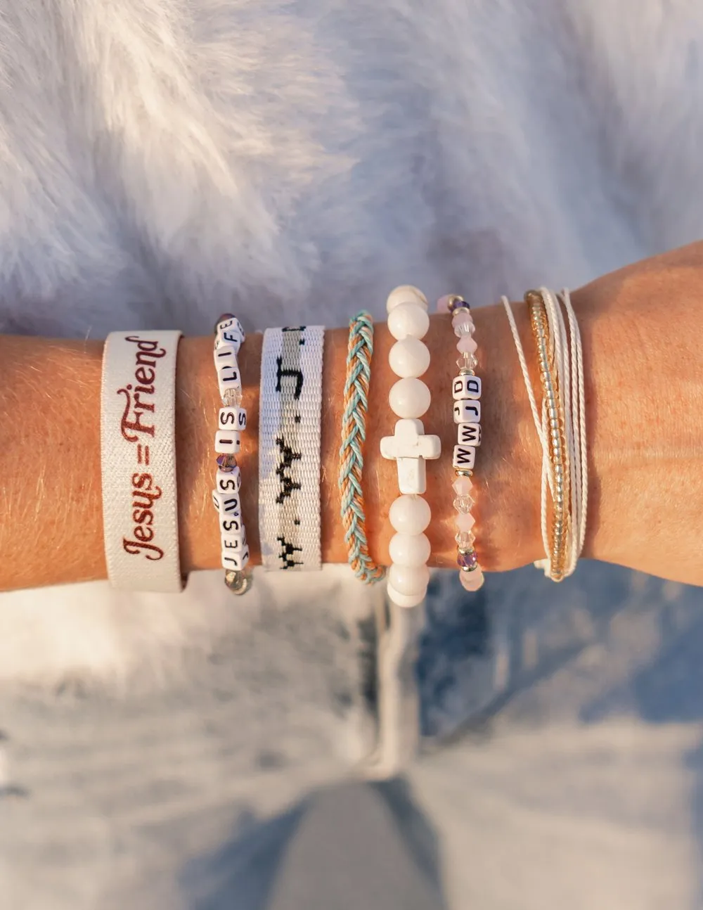 Jesus is Life Letter Bracelet