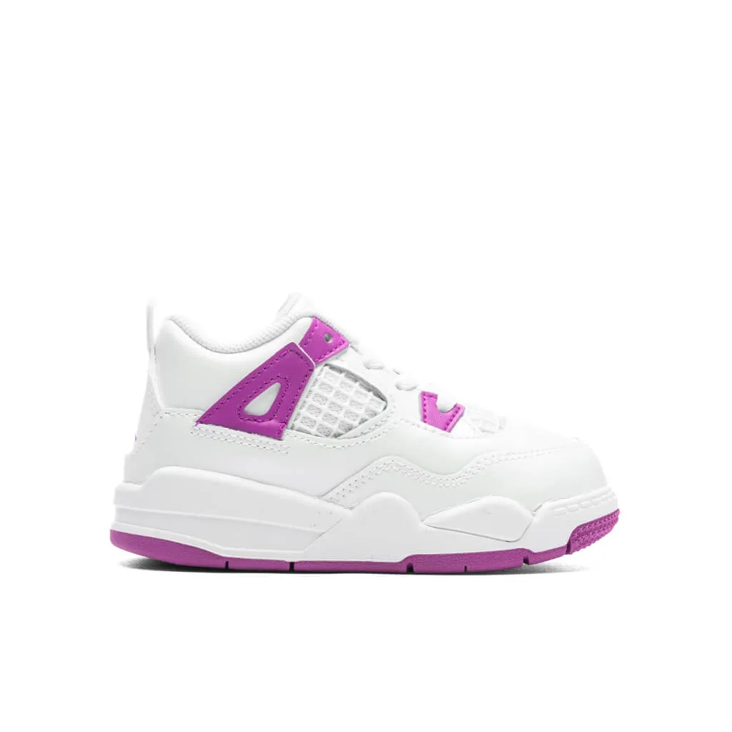 Jordan 4 Retro (TD) - White/Hyper Violet