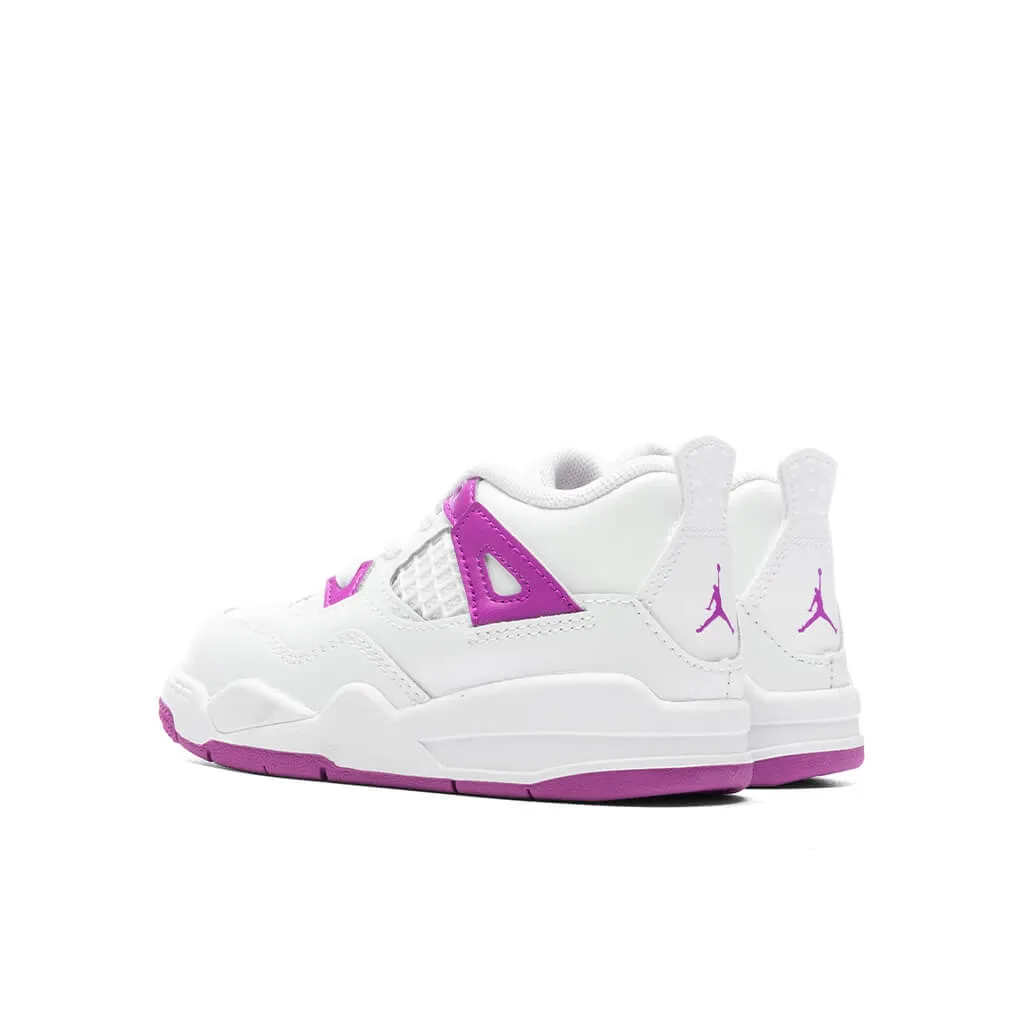 Jordan 4 Retro (TD) - White/Hyper Violet