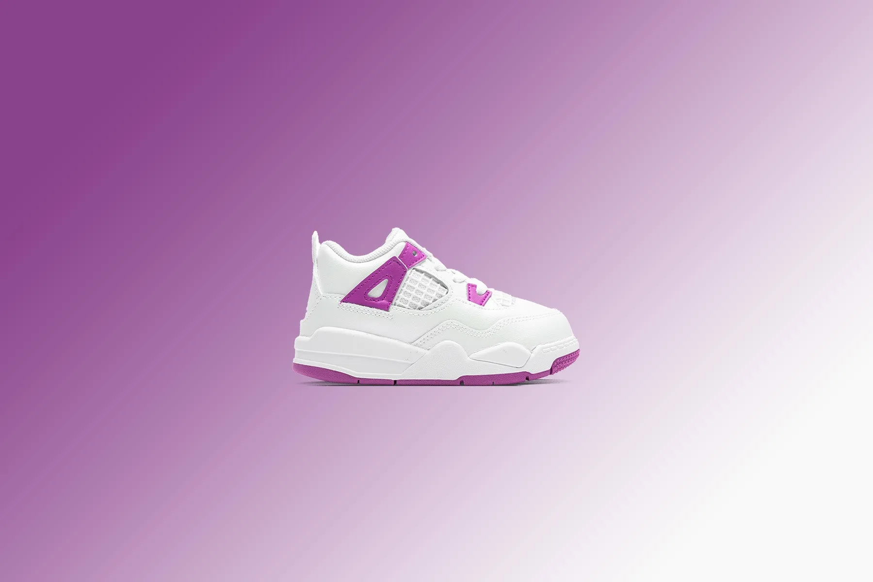 Jordan 4 Retro (TD) - White/Hyper Violet