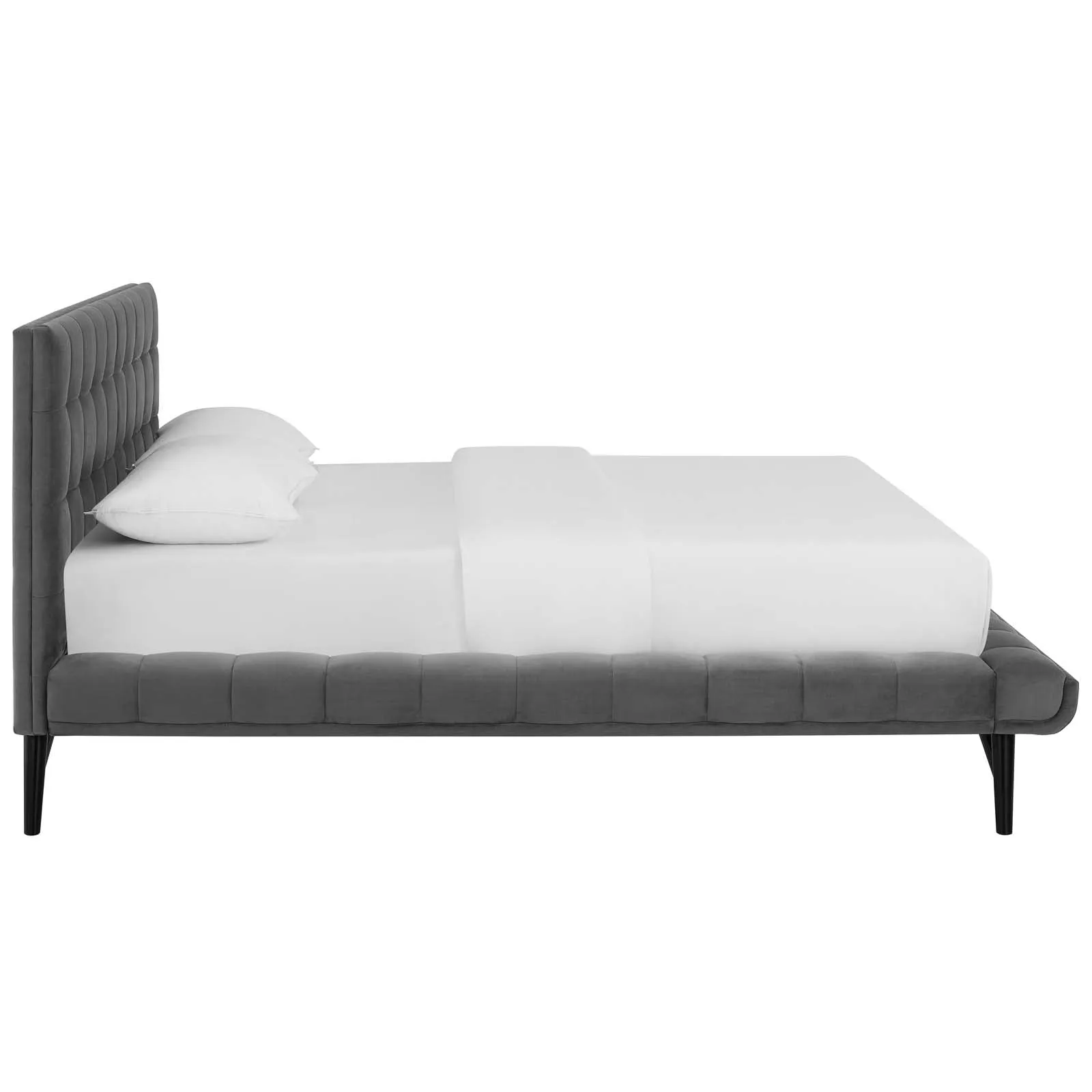 Julia Biscuit Tufted Performance Velvet Platform Bed